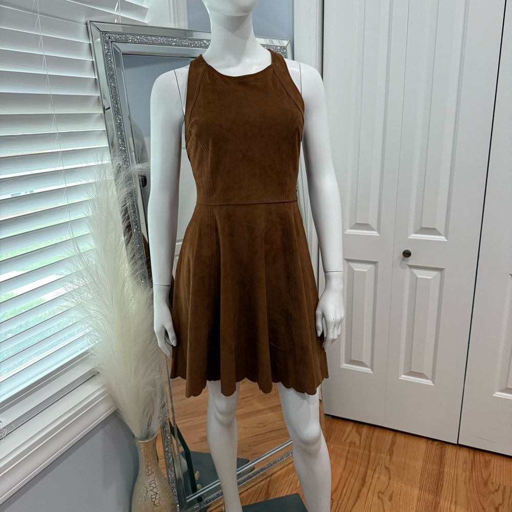 Express Brown Suede Mini Dress